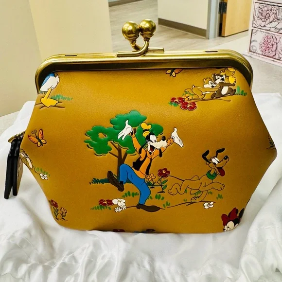 NWOT - Coach - Kisslock 14 - Mickey and Friends - Honey Brown - Picture 3 of 6